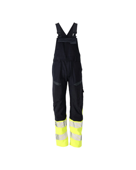 MASCOT ACCELERATE MULTISAFE Latzhose mit Knietaschen - Schwarzblau/Hi-vis Gelb