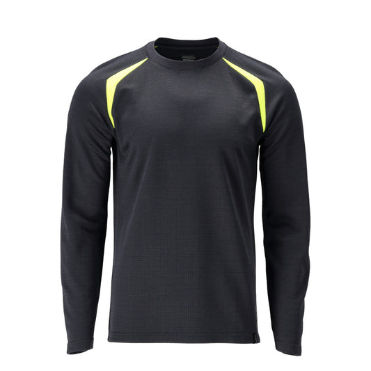 MASCOT ACCELERATE MULTISAFE T-Shirt, Langarm - Schwarzblau/Hi-vis Gelb