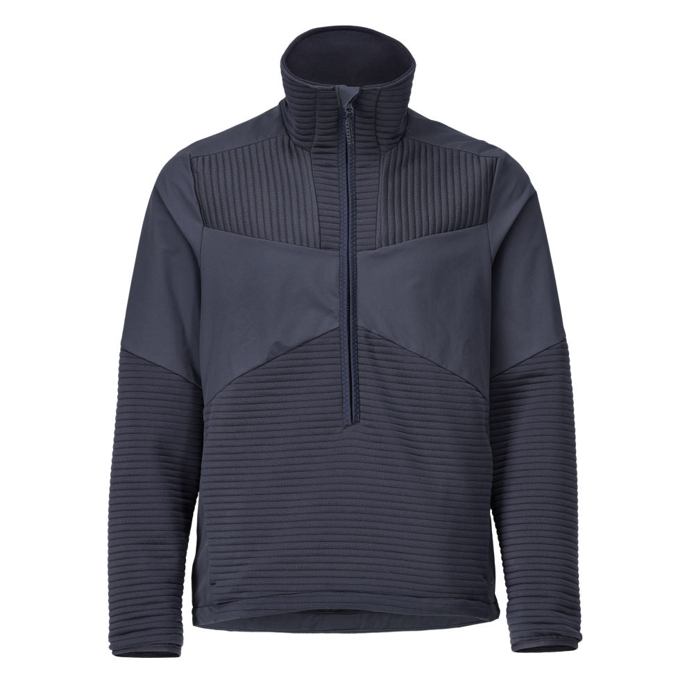 MASCOT CUSTOMIZED Fleecepullover mit kurzem Reißverschluss und Futter - Schwarzblau