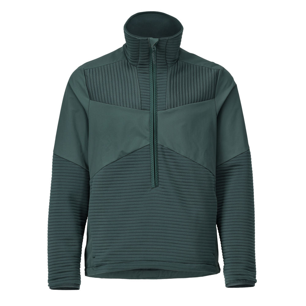 MASCOT CUSTOMIZED Fleecepullover mit kurzem Reißverschluss und Futter - Waldgrün