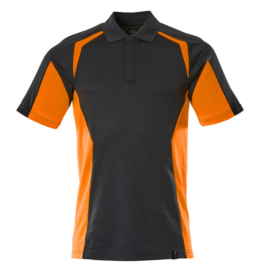 MASCOT ACCELERATE SAFE Polo-Shirt - Schwarzblau/Hi-vis Orange