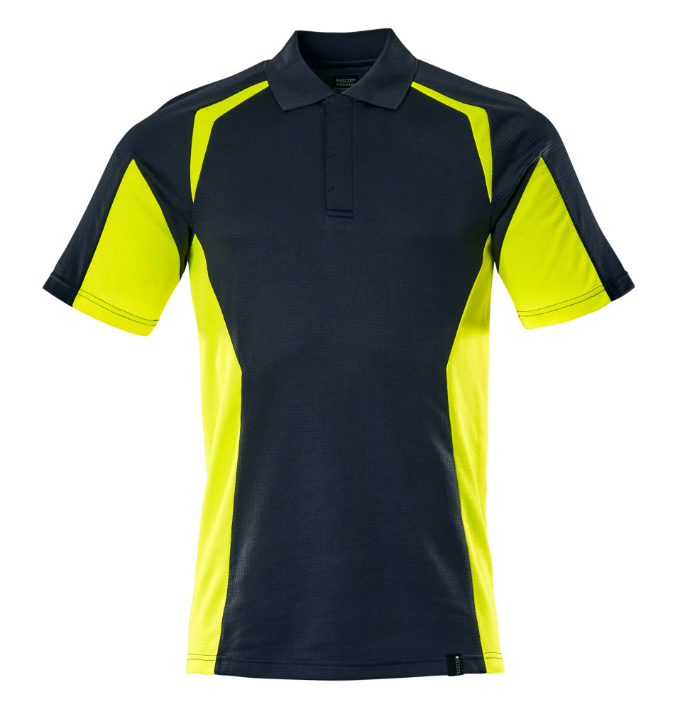 MASCOT ACCELERATE SAFE Polo-Shirt - Schwarzblau/Hi-vis Gelb
