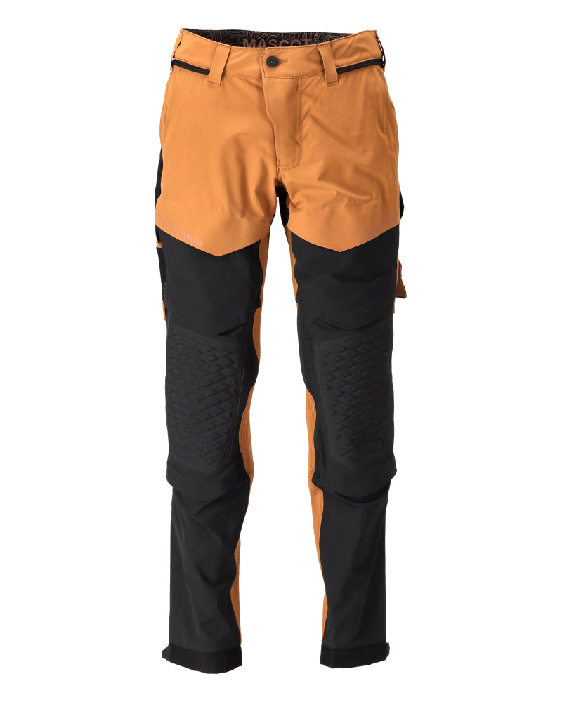 MASCOT CUSTOMIZED Hose mit Knietaschen - Nussbraun/Schwarz