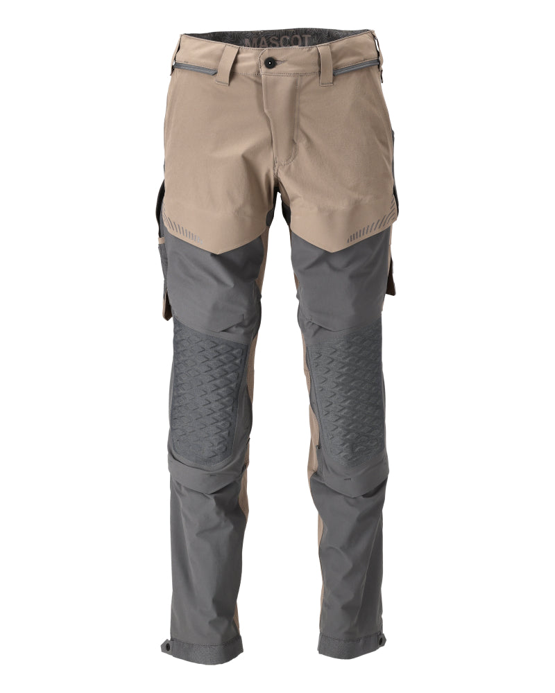 MASCOT CUSTOMIZED Hose mit Knietaschen - Dunkel Sandbeige/Anthrazitgrau
