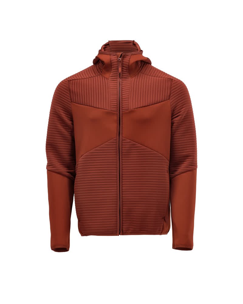 MASCOT CUSTOMIZED Fleece Kapuzensweatshirt mit Reißverschluss - Herbstrot