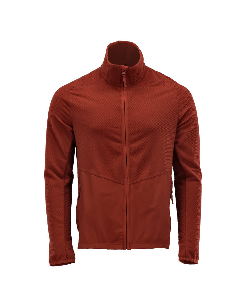 MASCOT CUSTOMIZED Microfleece Pullover mit Reißverschluss - Herbstrot