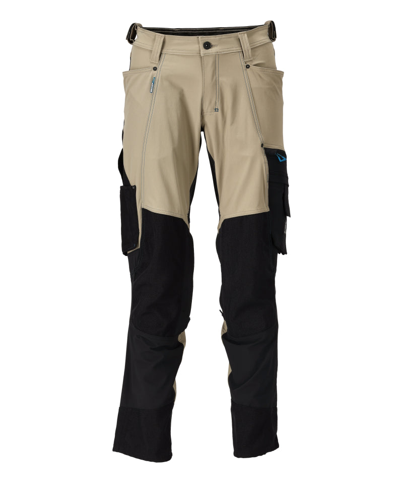 MASCOT ADVANCED Hose mit Knietaschen - Hellkhaki/Schwarz