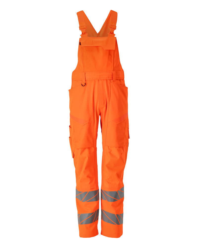 MASCOT ACCELERATE SAFE Latzhose mit Knietaschen - Hi-vis Orange