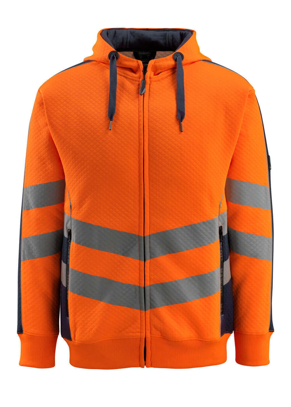 MASCOT SAFE SUPREME Kapuzensweatshirt mit Reißverschluss - Hi-vis Orange/Schwarzblau