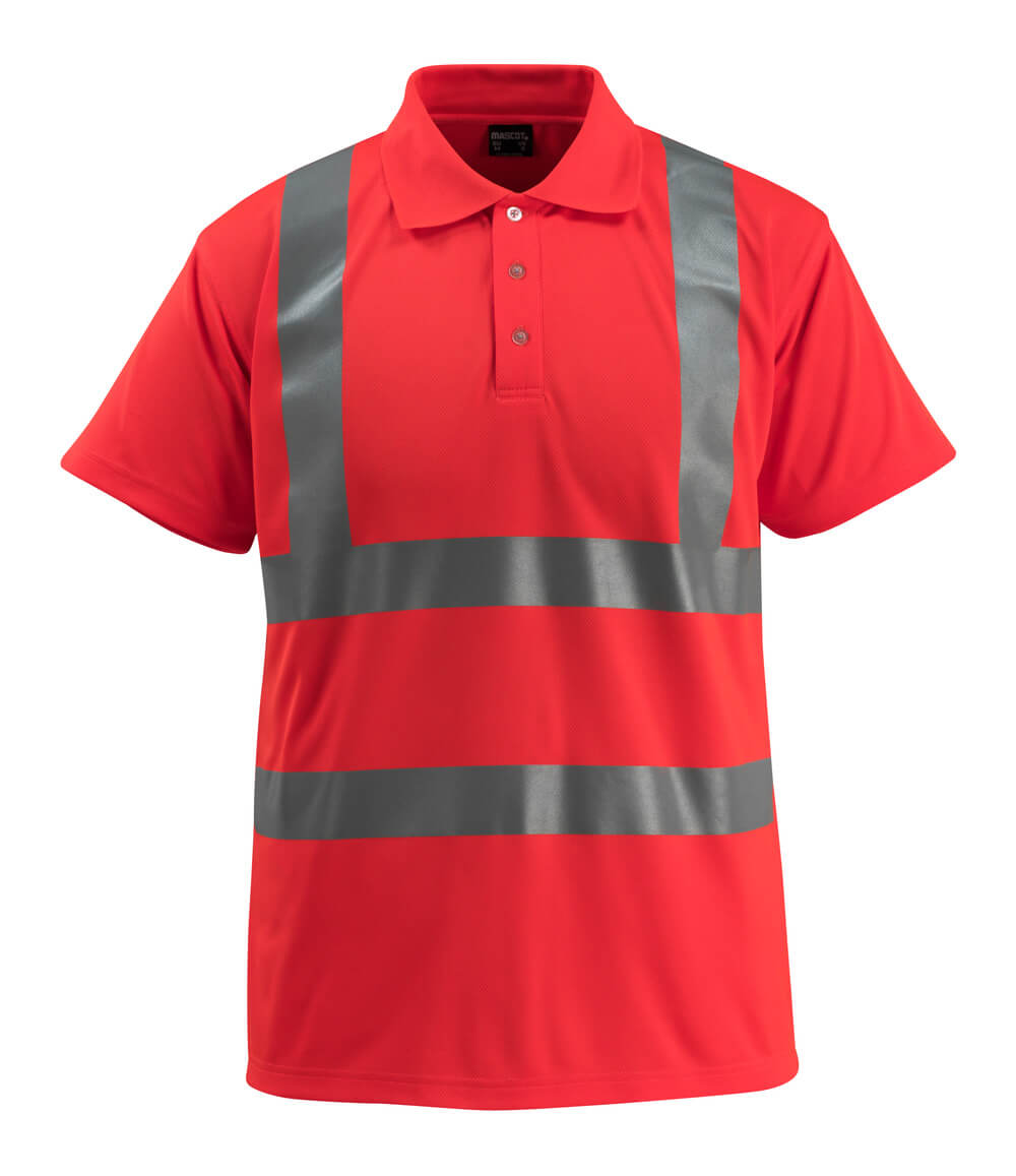 MASCOT SAFE LIGHT Polo-Shirt - Hi-vis Rot
