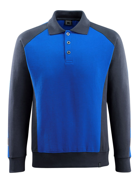 MASCOT UNIQUE Polo-Sweatshirt - Kornblau/Schwarzblau