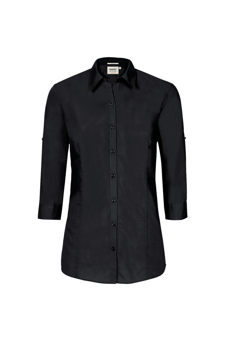 HAKRO 3/4-Arm-Vario Bluse MIKRALINAR® Unisex (0120) – Schwarz