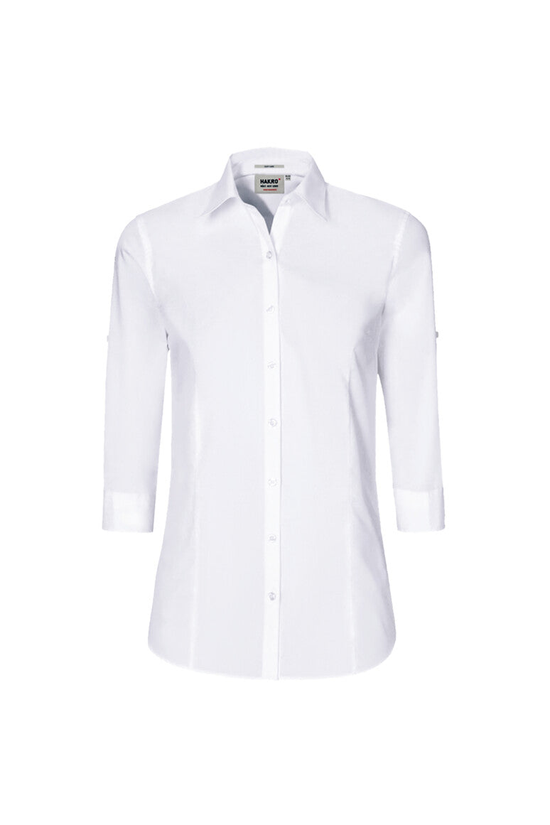 HAKRO 3/4-Arm-Vario Bluse MIKRALINAR® Unisex (0120) – Weiß
