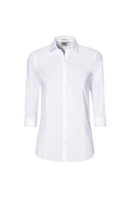 HAKRO 3/4-Arm-Vario Bluse MIKRALINAR® Unisex (0120) – Weiß