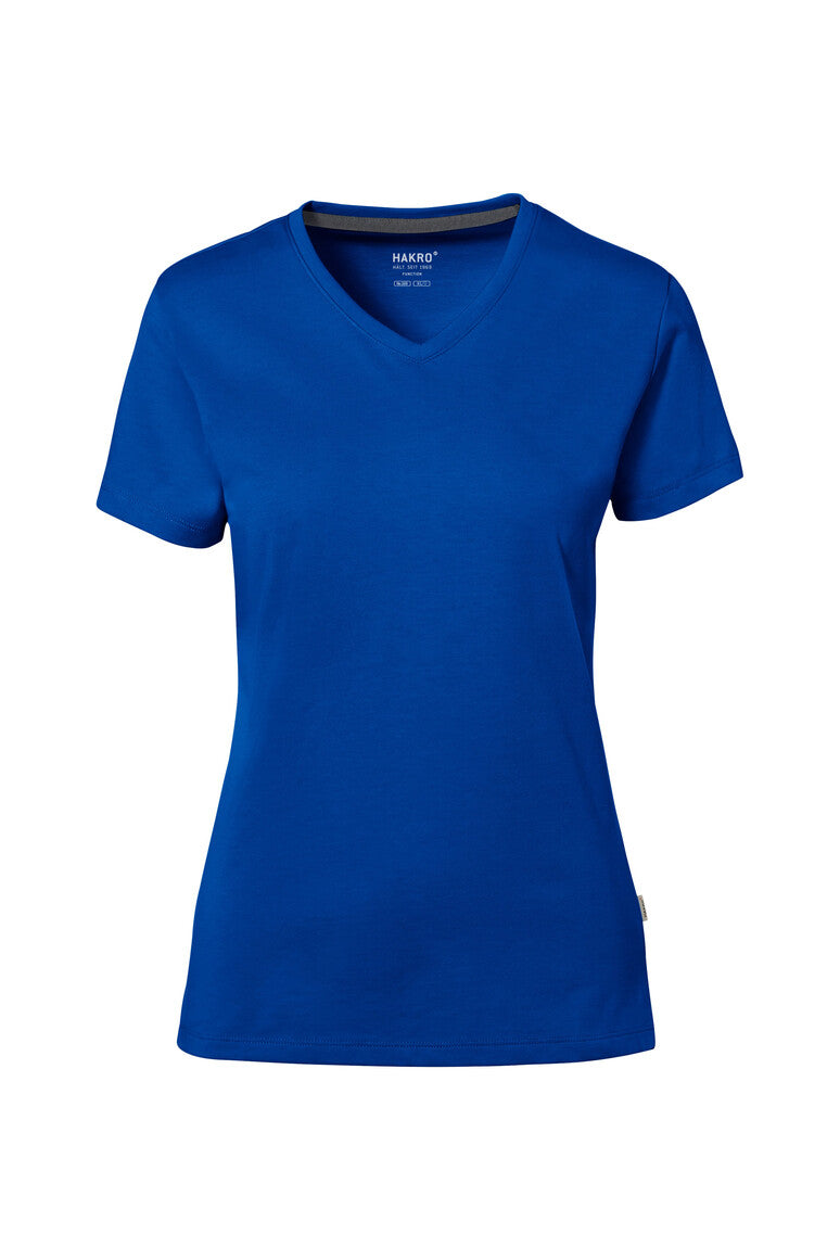 HAKRO COTTON TEC® V-Shirt Damen (0169) – Royalblau