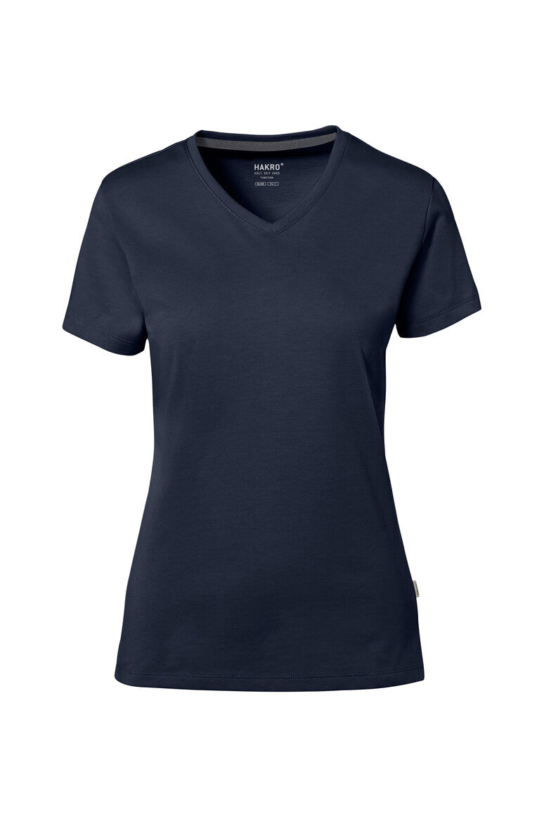 HAKRO COTTON TEC® V-Shirt Damen (0169) – Tinte