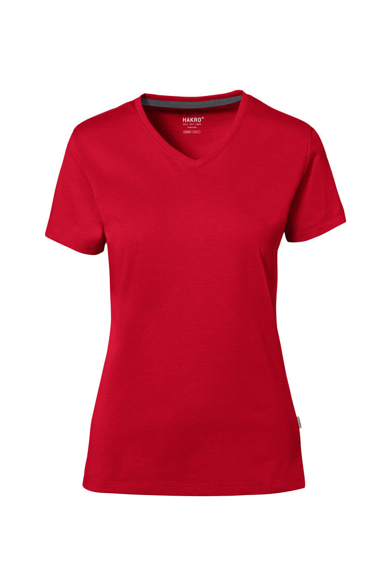 HAKRO COTTON TEC® V-Shirt Damen (0169) – Weiß (002)