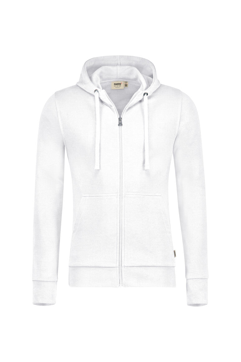 HAKRO Kapuzen-Sweatjacke Premium Unisex (0605) – Weiß
