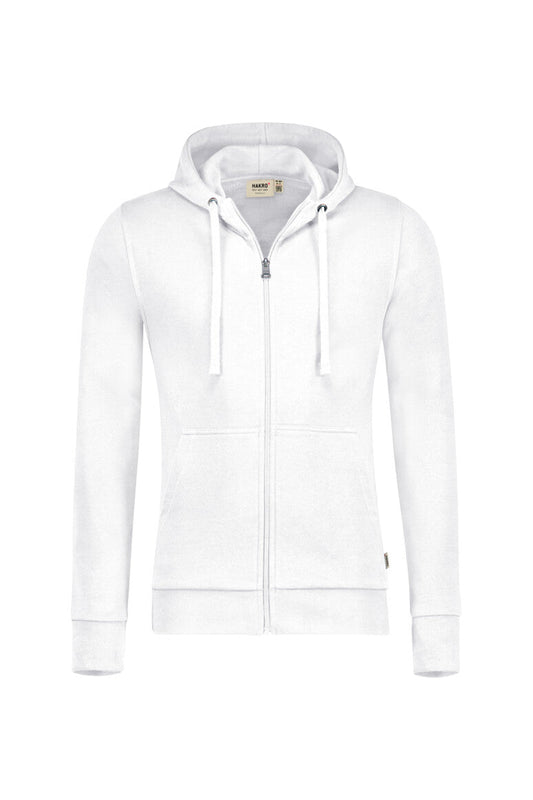 HAKRO Kapuzen-Sweatjacke Premium Unisex (0605) – Weiß