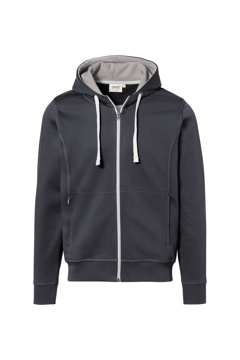 HAKRO Kapuzenjacke Bonded ECO Unisex (0455) – Karbongrau