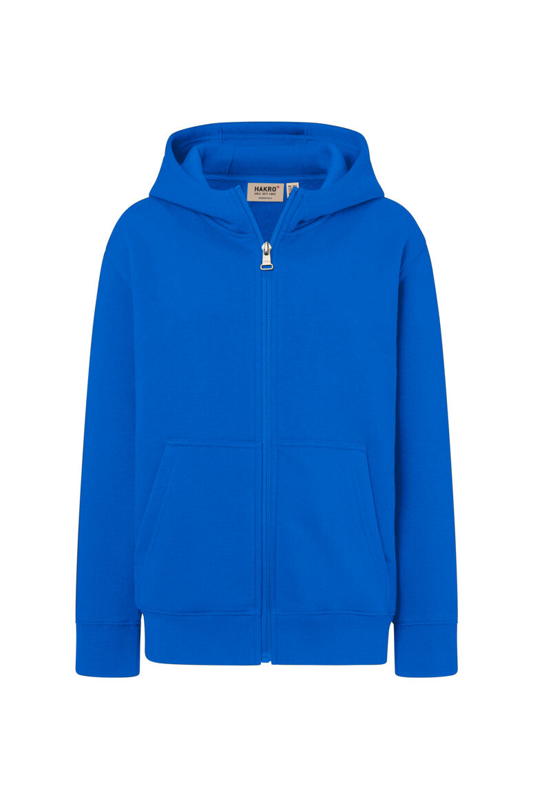 HAKRO Kinder Kapuzen-Sweatjacke Bio-Baumwolle Unisex (0565) – Royalblau