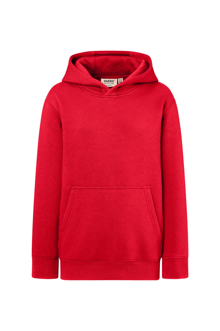 HAKRO Kinder Kapuzen-Sweatshirt Bio-Baumwolle Unisex (0562) – Weiß (002)