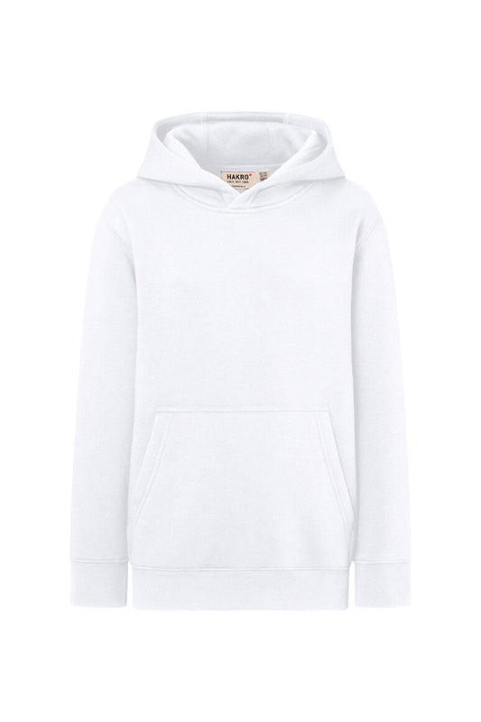 HAKRO Kinder Kapuzen-Sweatshirt Bio-Baumwolle Unisex (0562) – Weiß