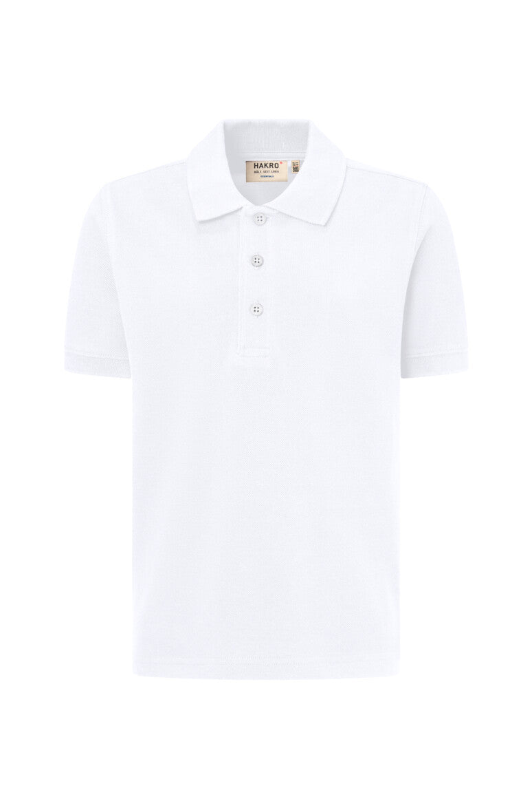 HAKRO Kinder Poloshirt Bio-Baumwolle Unisex (0545) – Weiß