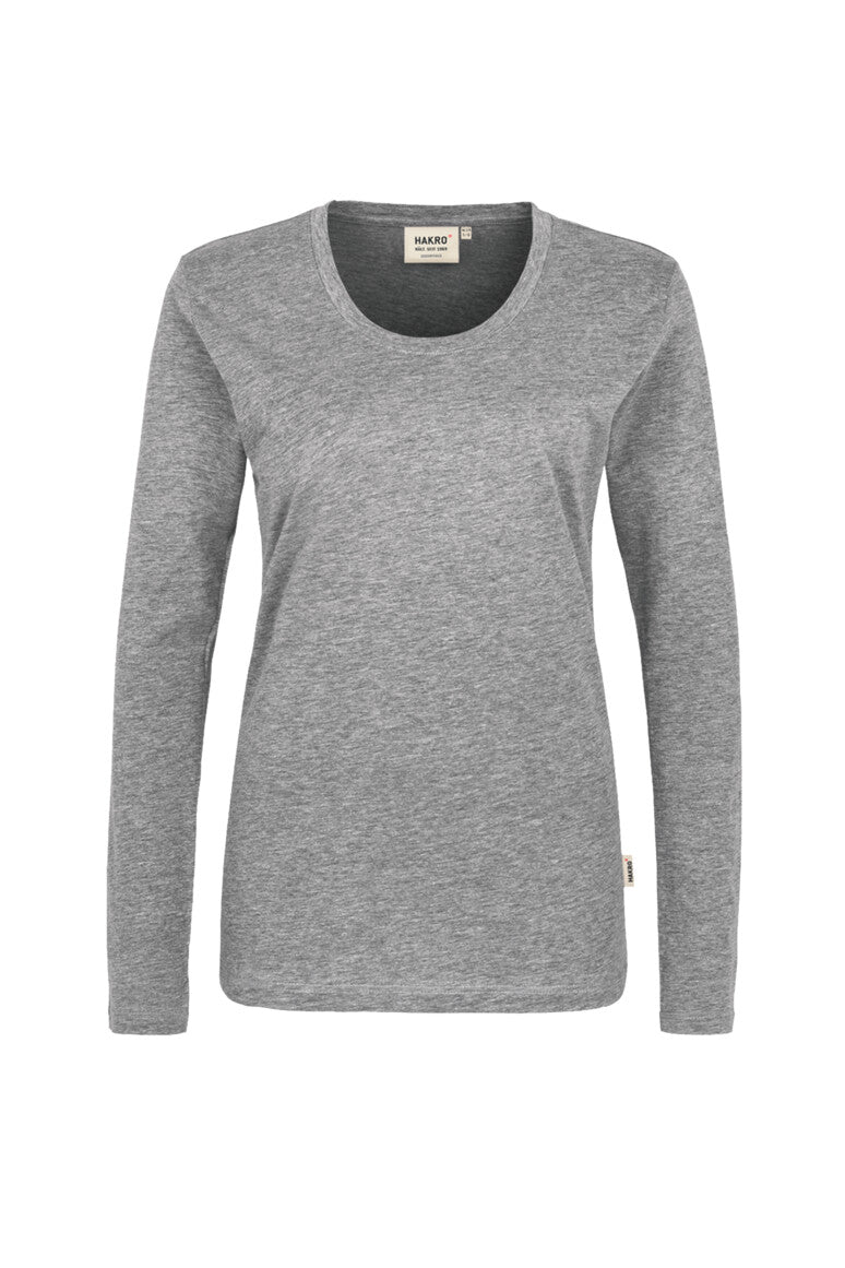 HAKRO Longsleeve Classic Damen (0178) – Grau Meliert