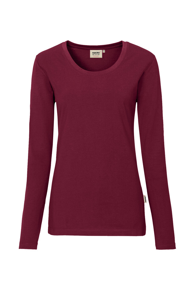 HAKRO Longsleeve MIKRALINAR® Damen (0179) – Weinrot
