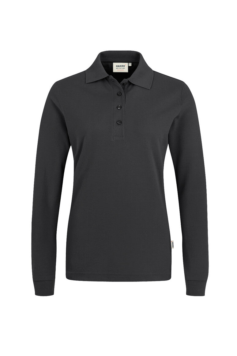 HAKRO Longsleeve-Poloshirt MIKRALINAR® Damen (0215) – Karbongrau