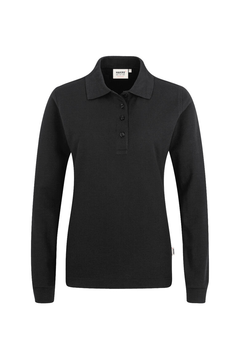 HAKRO Longsleeve-Poloshirt MIKRALINAR® Damen (0215) – Schwarz