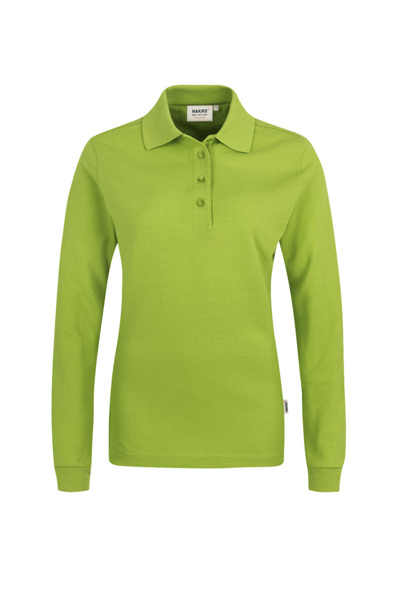 HAKRO Longsleeve-Poloshirt MIKRALINAR® Damen (0215) – Weiß (040)
