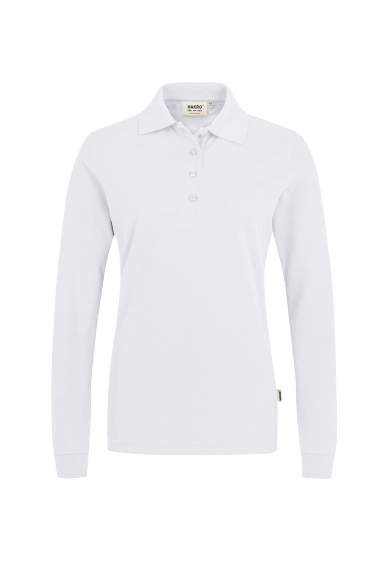HAKRO Longsleeve-Poloshirt MIKRALINAR® Damen (0215) – Weiß