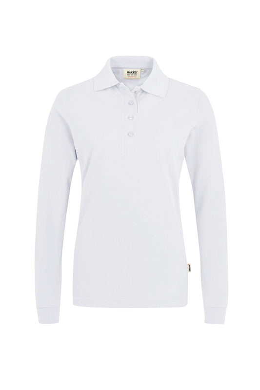 HAKRO Longsleeve-Poloshirt MIKRALINAR® Damen (0215) – Weiß