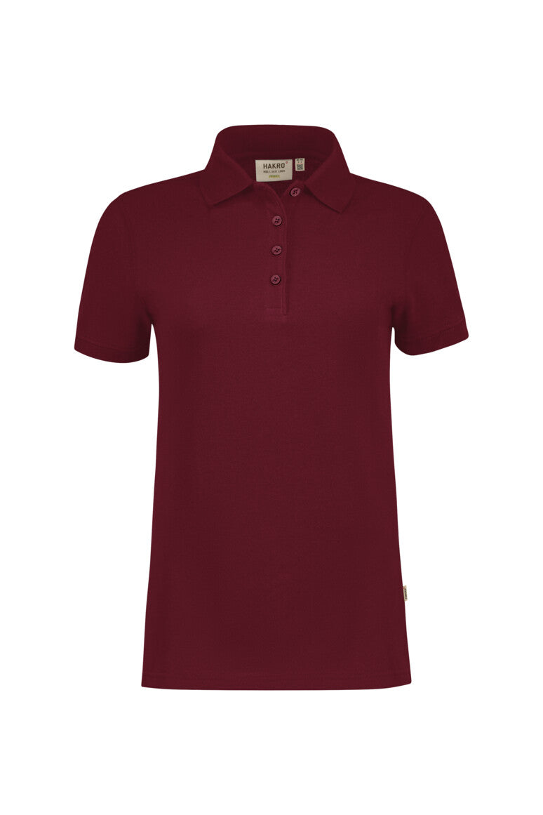 HAKRO Poloshirt Bio-Baumwolle Damen (0301) – Weinrot