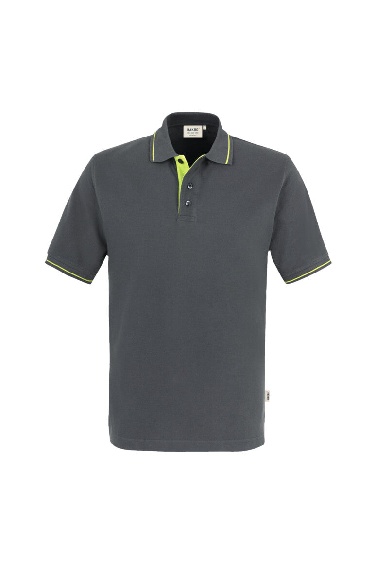 HAKRO Poloshirt Casual Unisex (0803) – Anthrazit/Kiwi