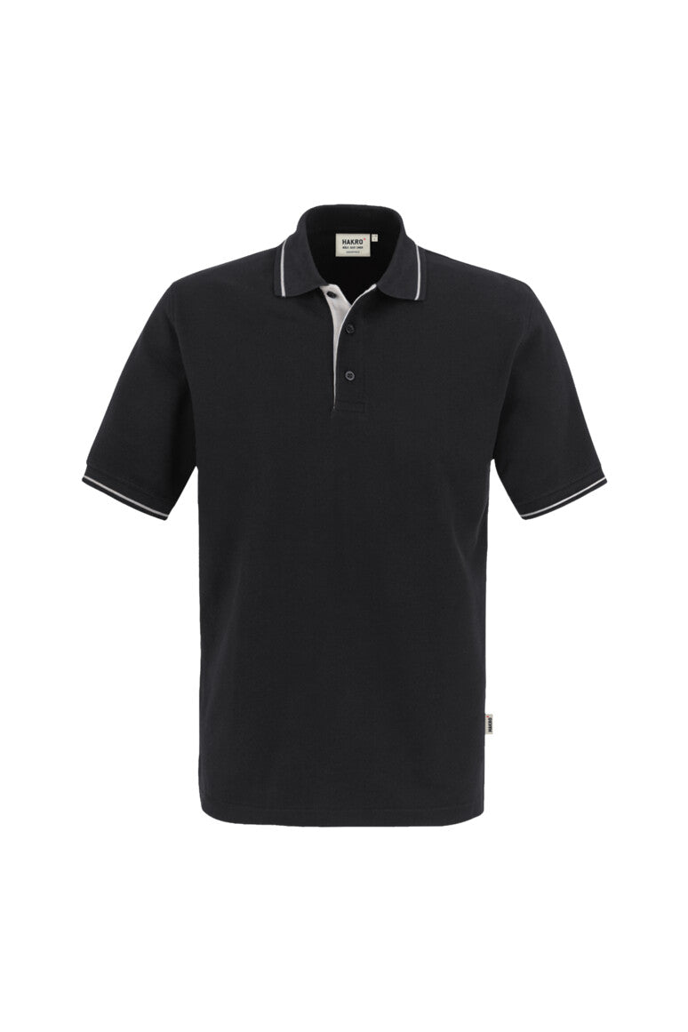 HAKRO Poloshirt Casual Unisex (0803) – Schwarz/Silber