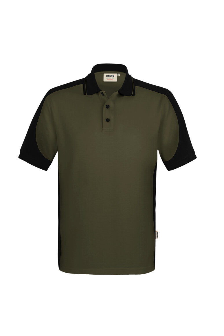 HAKRO Poloshirt Contrast MIKRALINAR® ECO Unisex (0539) – Olive