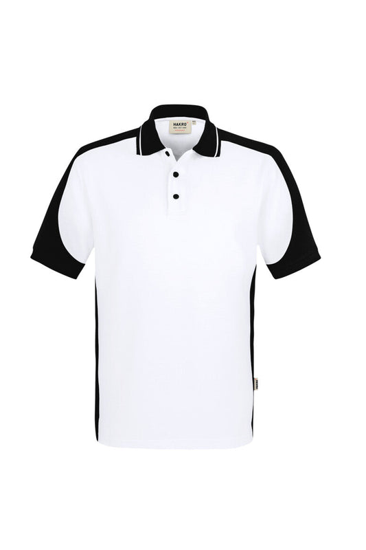 HAKRO Poloshirt Contrast MIKRALINAR® ECO Unisex (0539) – Weiß