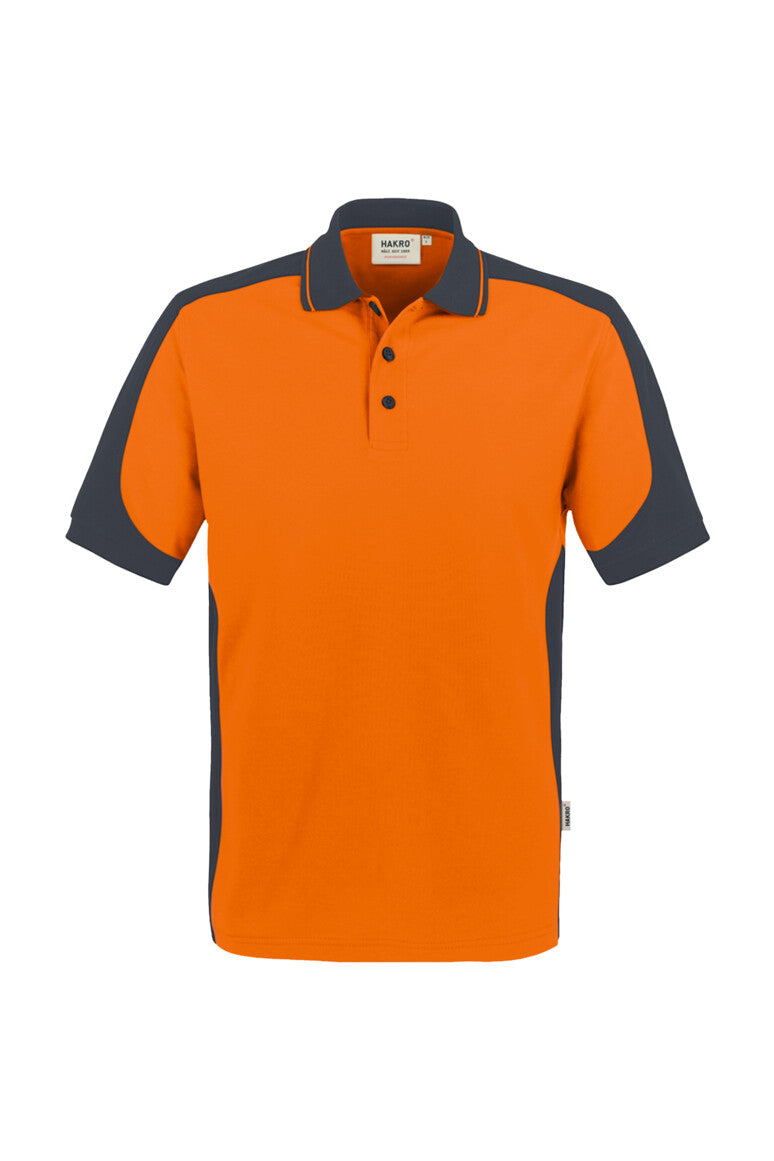 HAKRO Poloshirt Contrast MIKRALINAR® Unisex (0839) – Orange