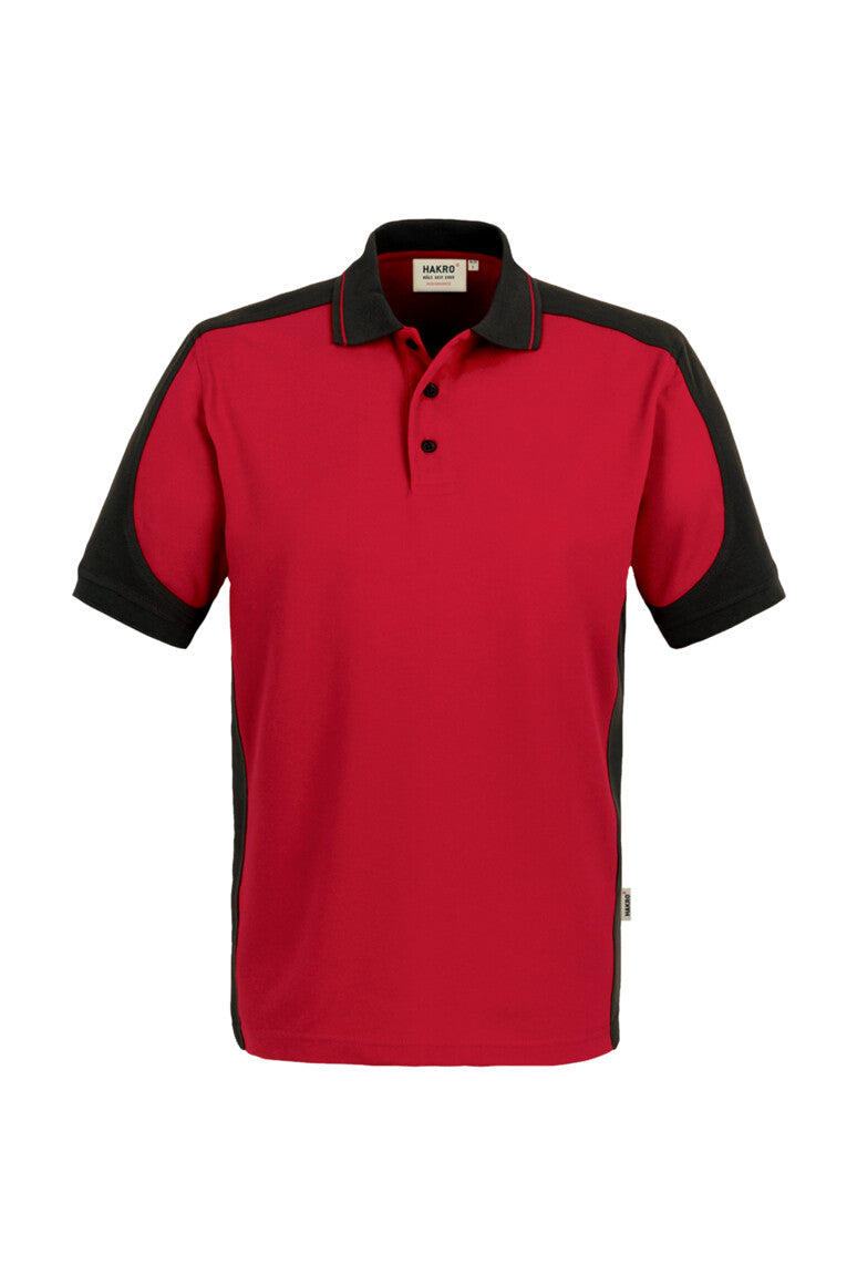 HAKRO Poloshirt Contrast MIKRALINAR® Unisex (0839) – Rot