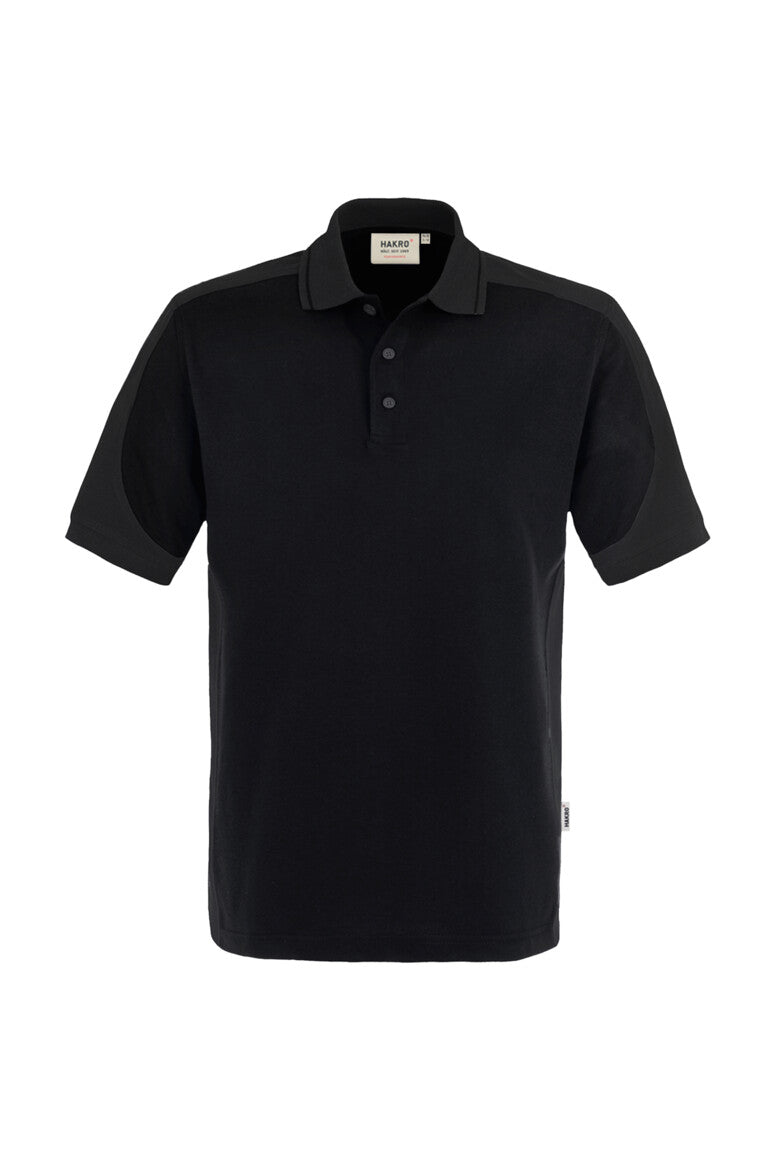 HAKRO Poloshirt Contrast MIKRALINAR® Unisex (0839) – Schwarz