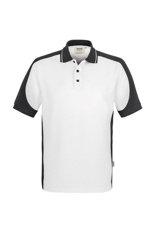 HAKRO Poloshirt Contrast MIKRALINAR® Unisex (0839) – Weiß