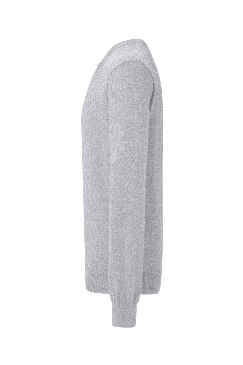 HAKRO Pullover Merino-Wolle Unisex (0156) – Grau Meliert