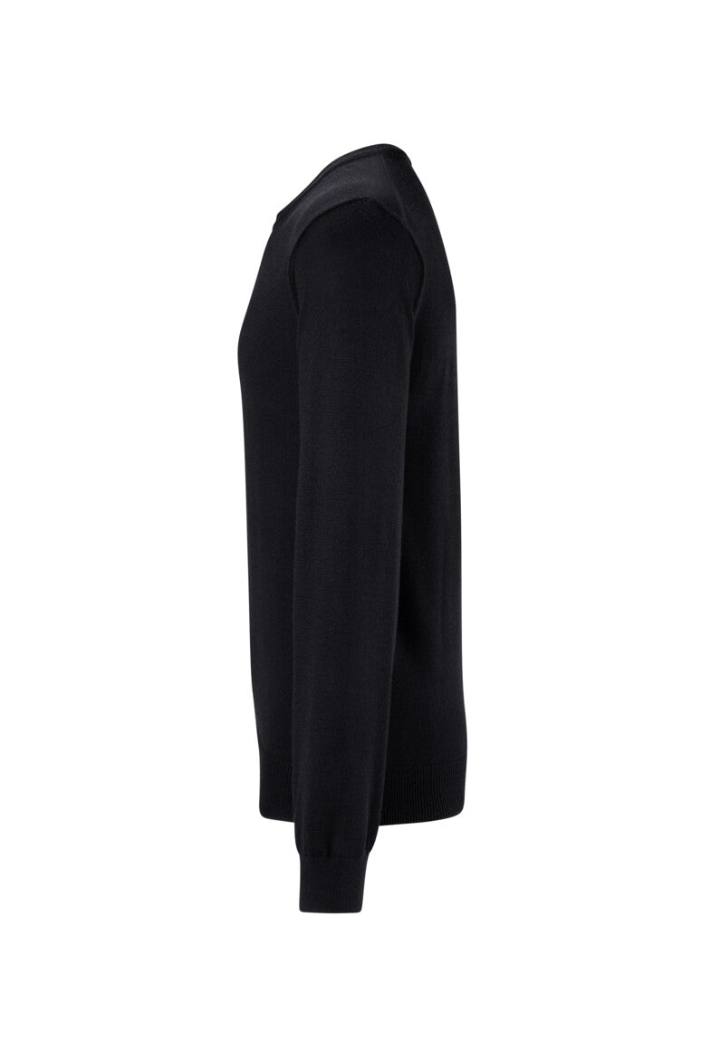 HAKRO Pullover Merino-Wolle Unisex (0156) – Schwarz