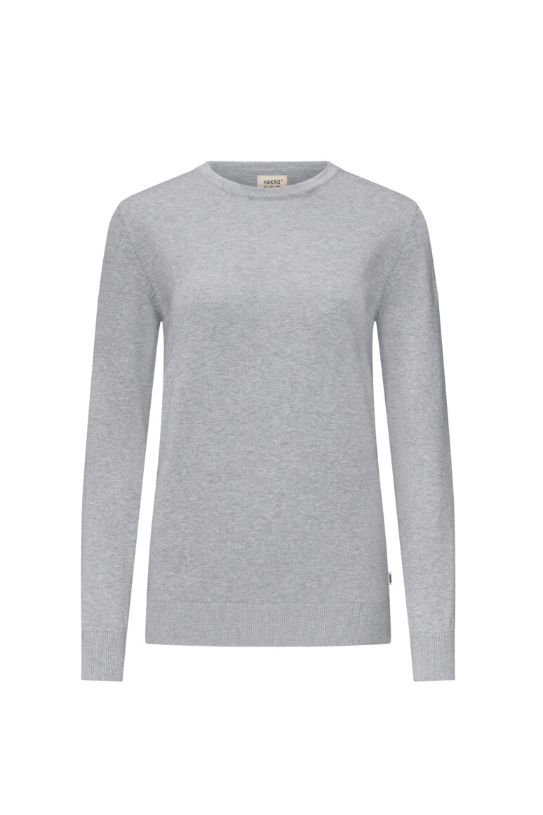 HAKRO Pullover Premium-Baumwolle Damen (0135) – Grau Meliert