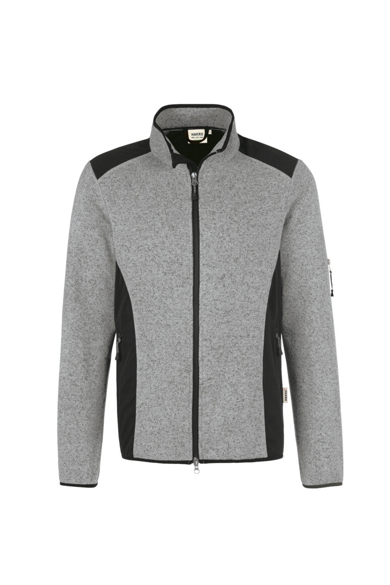 HAKRO Strickfleecejacke Unisex (0836) – Grau