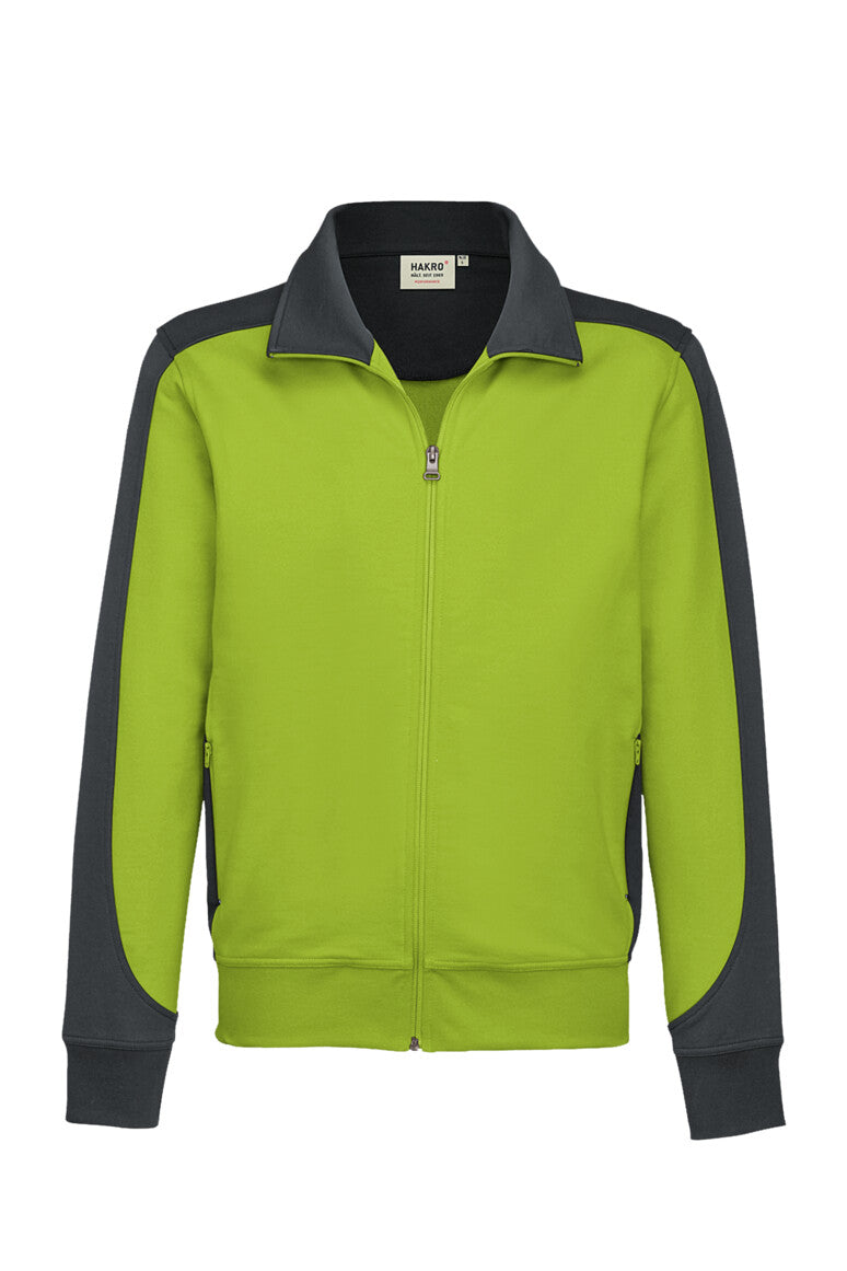HAKRO Sweatjacke Contrast MIKRALINAR® Unisex (0477) – Kiwi
