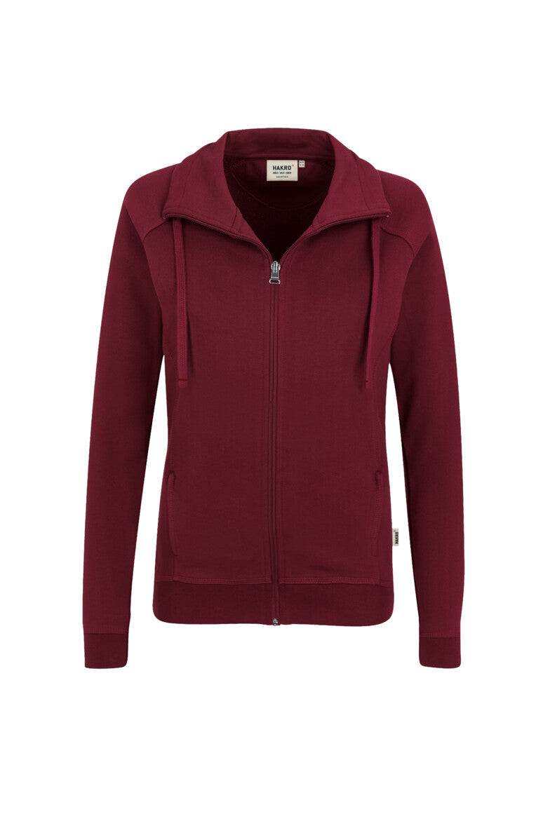 HAKRO Sweatjacke Premium Damen (0406) – Weinrot